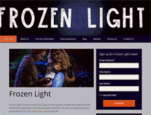 Tablet Screenshot of frozenlighttheatre.com